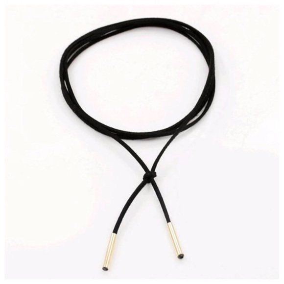 Black Rope Choker Necklace - Picture 4 of 5